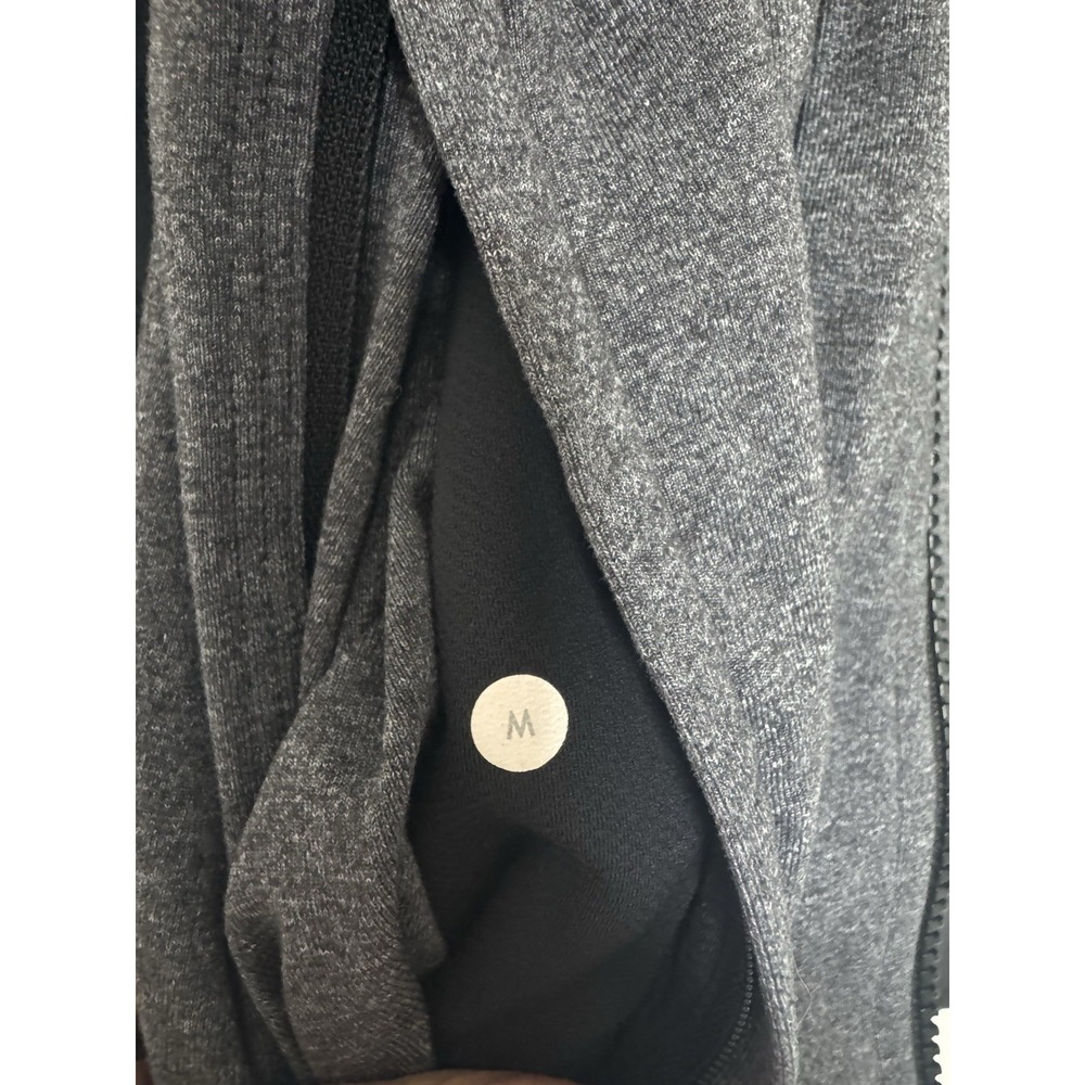 Lululemon Jacket Men M Gray/Black Full Zip Stretch Zip Pockets Pre-Owned Casual - Picture 7 of 10